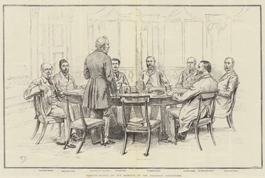 Porträtskizze der Mitglieder der Europäischen Konferenz